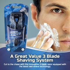 DORCO cartridge rinsed under water demonstrating open-flow design for quick cleaning