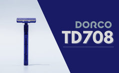 DORCO razor held during shaving demonstrating control and comfort