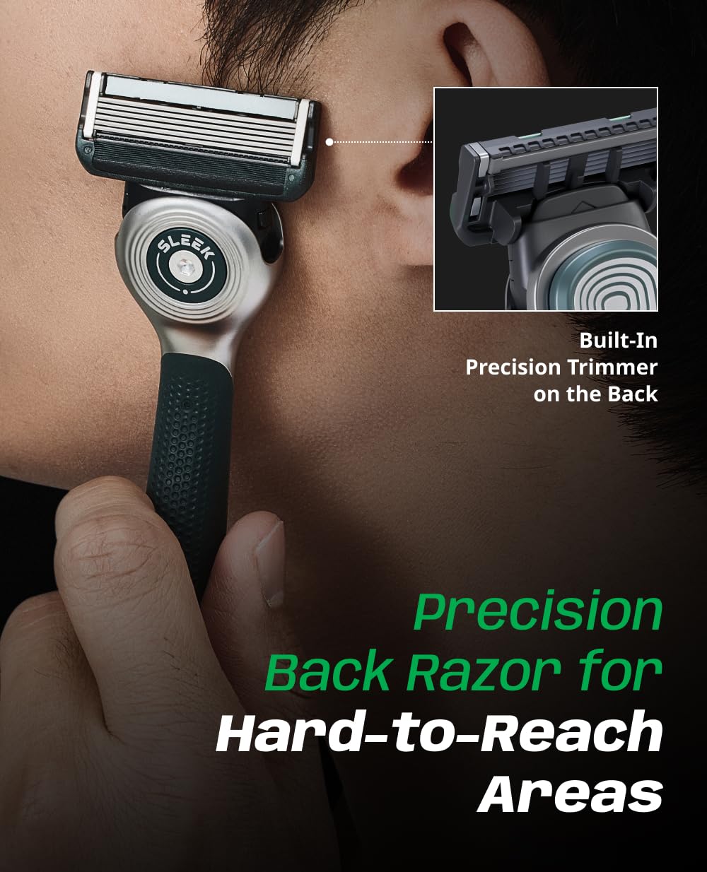 DORCO cartridge snapped onto SLEEK handle demonstrating easy attachment