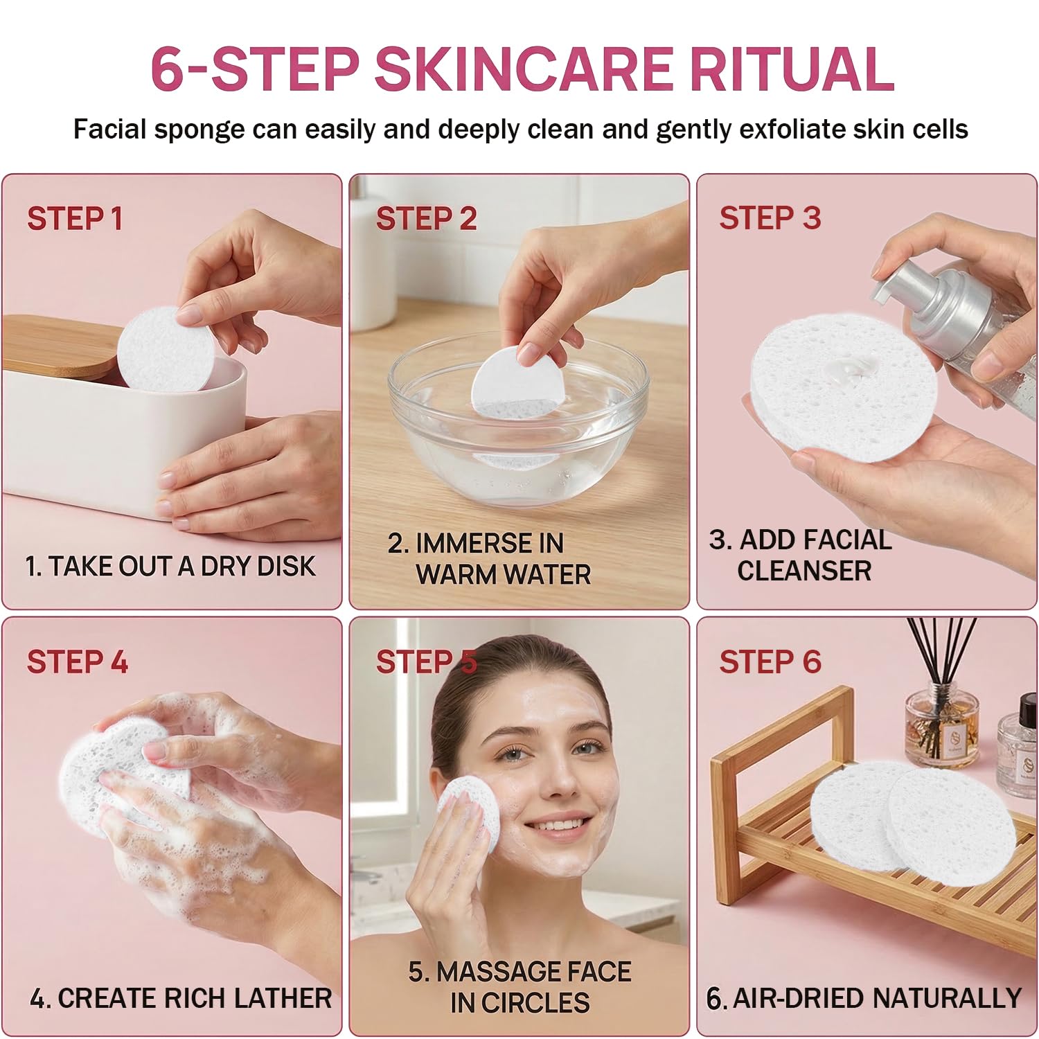 Expanded sponge top view with DORGOKEEN for plush cleansing surface and coverage benefit