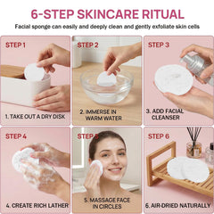 Expanded sponge top view with DORGOKEEN for plush cleansing surface and coverage benefit