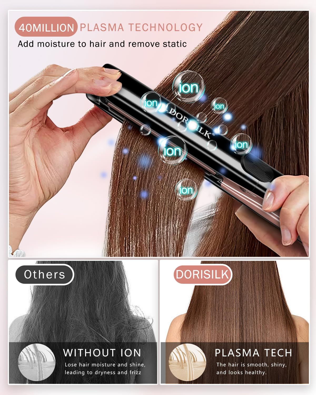DORISILK curling demonstration showing versatile styling benefit