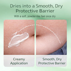 Dosoecse applied under breast demonstrating protective barrier and comfort