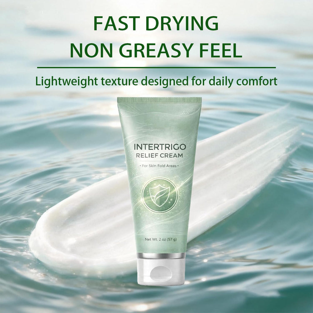 Dosoecse cream texture on fingertip highlighting fast-drying non-greasy formula benefit