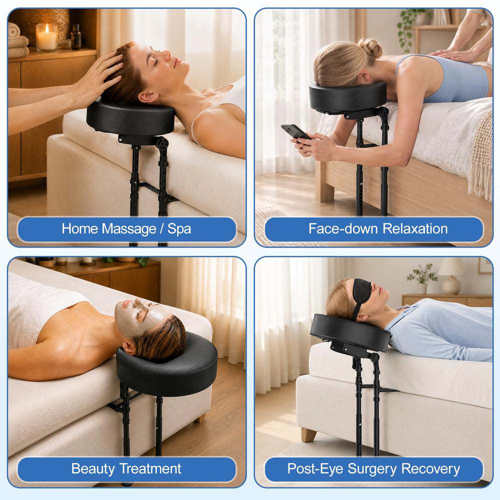 Dotday lifestyle bedroom setup showing easy at-home massage readiness