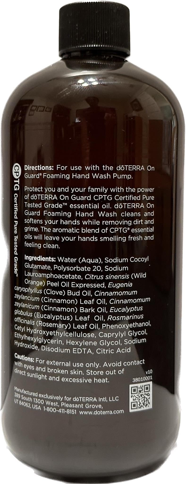 doTERRA foaming hand wash close-up texture highlighting gentle, moisturizing foam