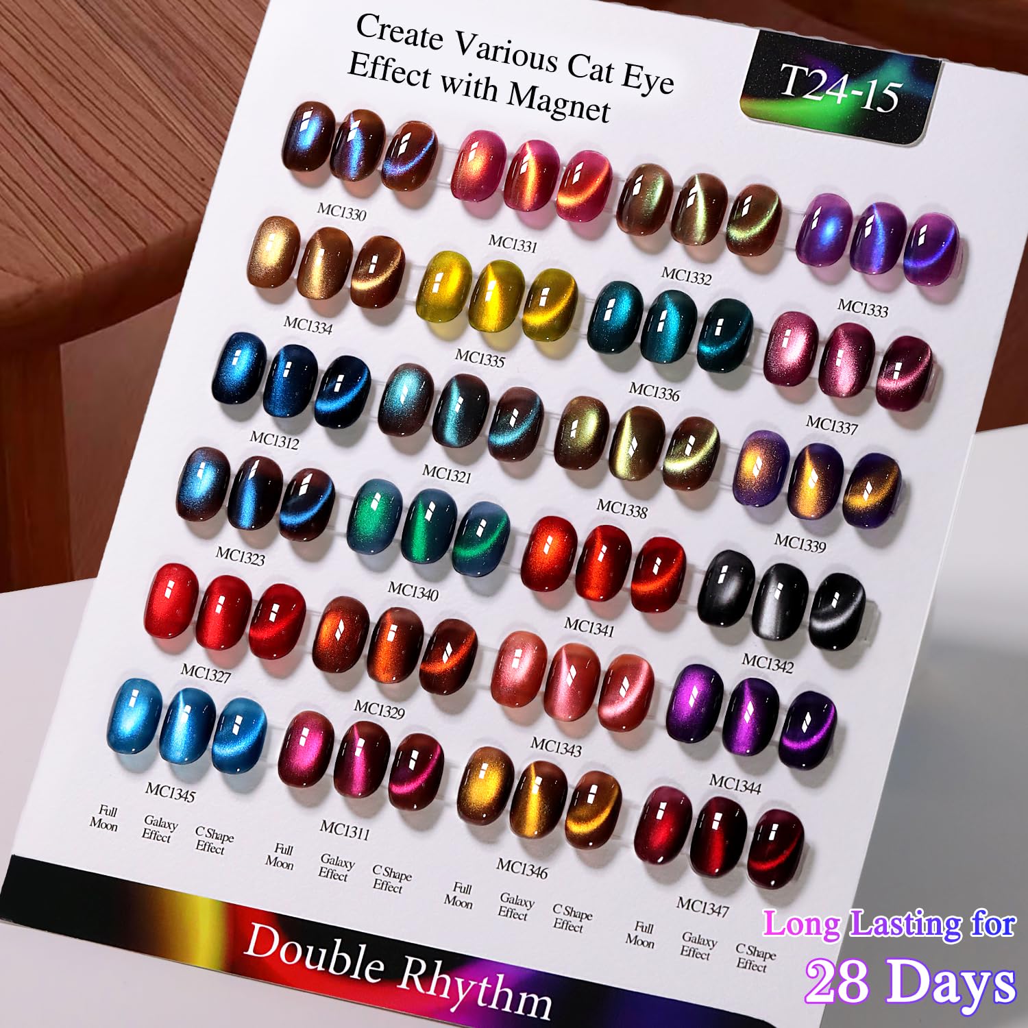 Double Rhythm builder gel consistency shown on spatula for nail strength