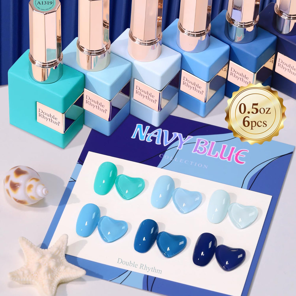 Double Rhythm color swatches on a nail wheel showing accurate shade selection