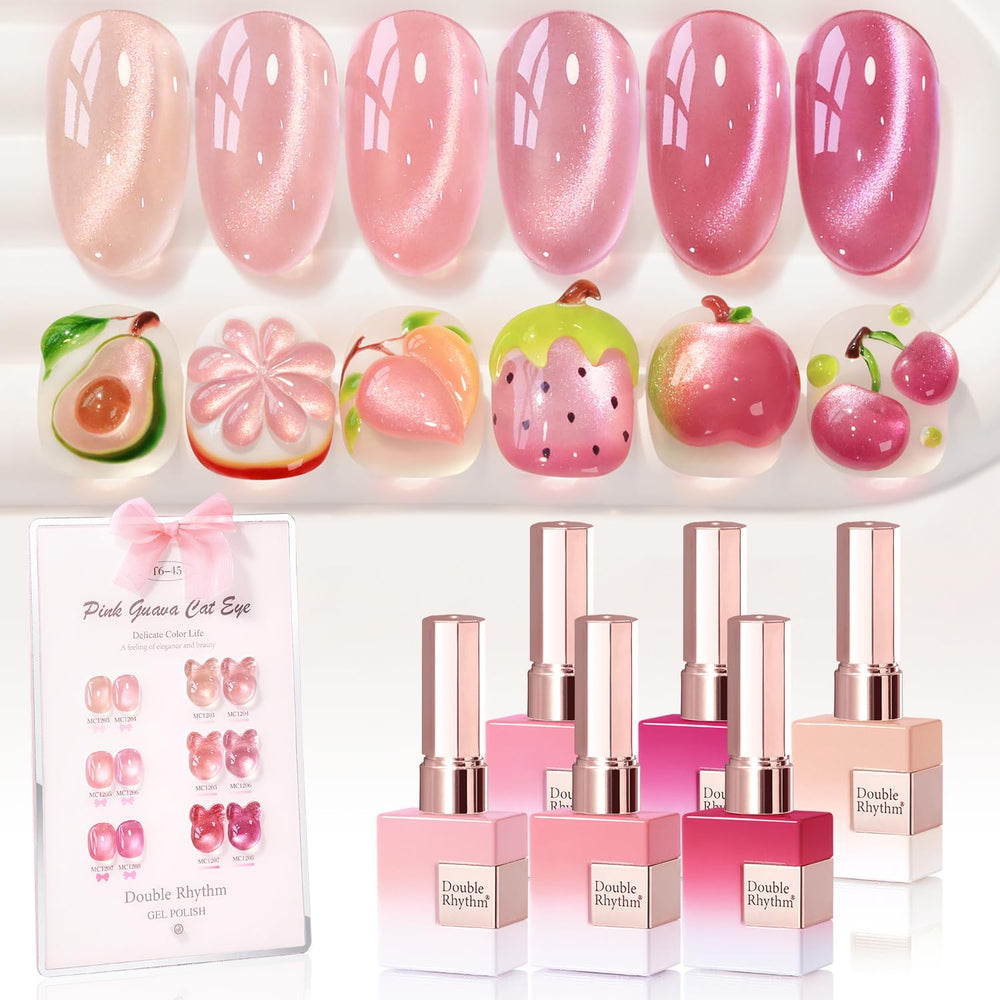 Double Rhythm front packaging showing six identical bottles and color benefits
