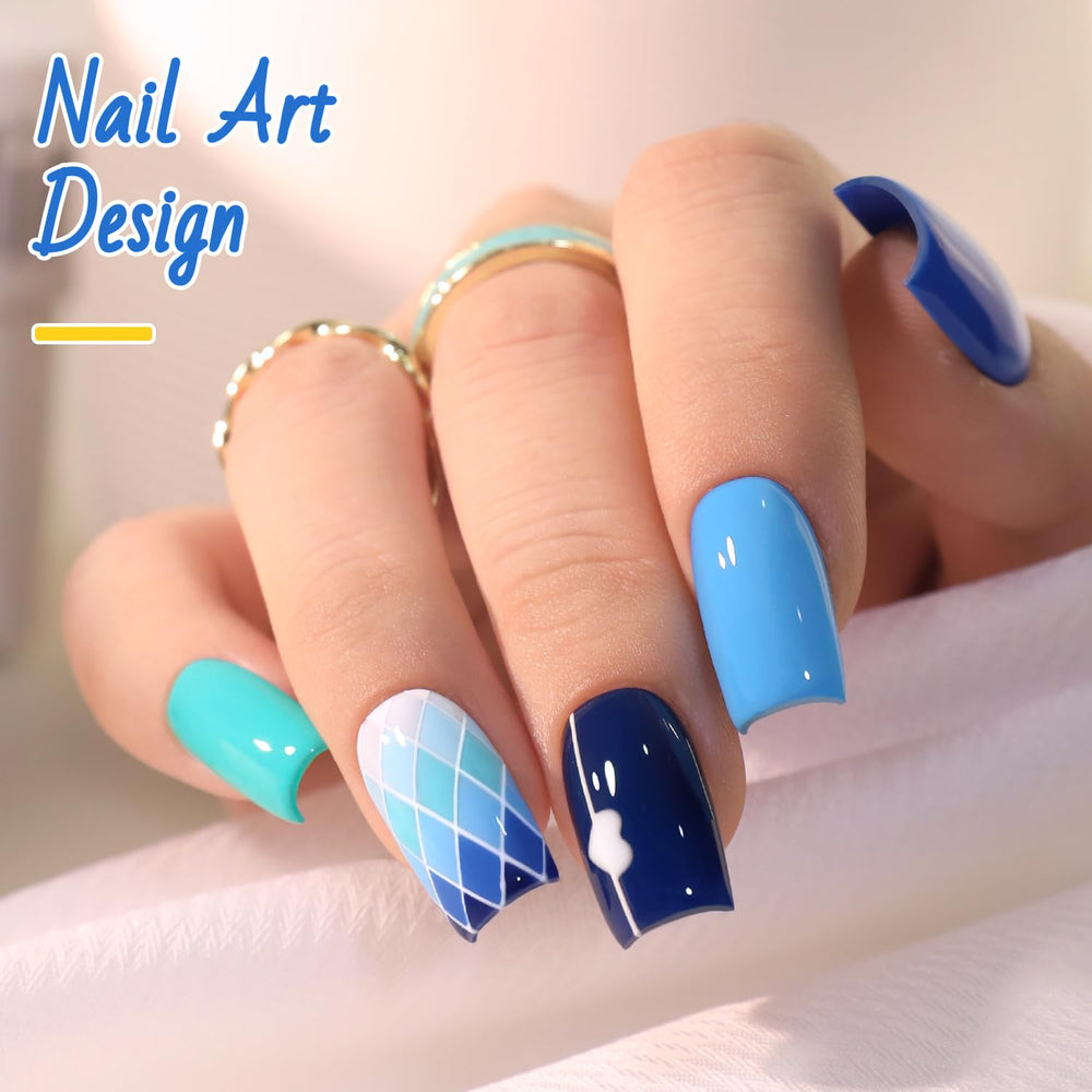 Double Rhythm glossy cured nails under LED lamp showing long-lasting shine