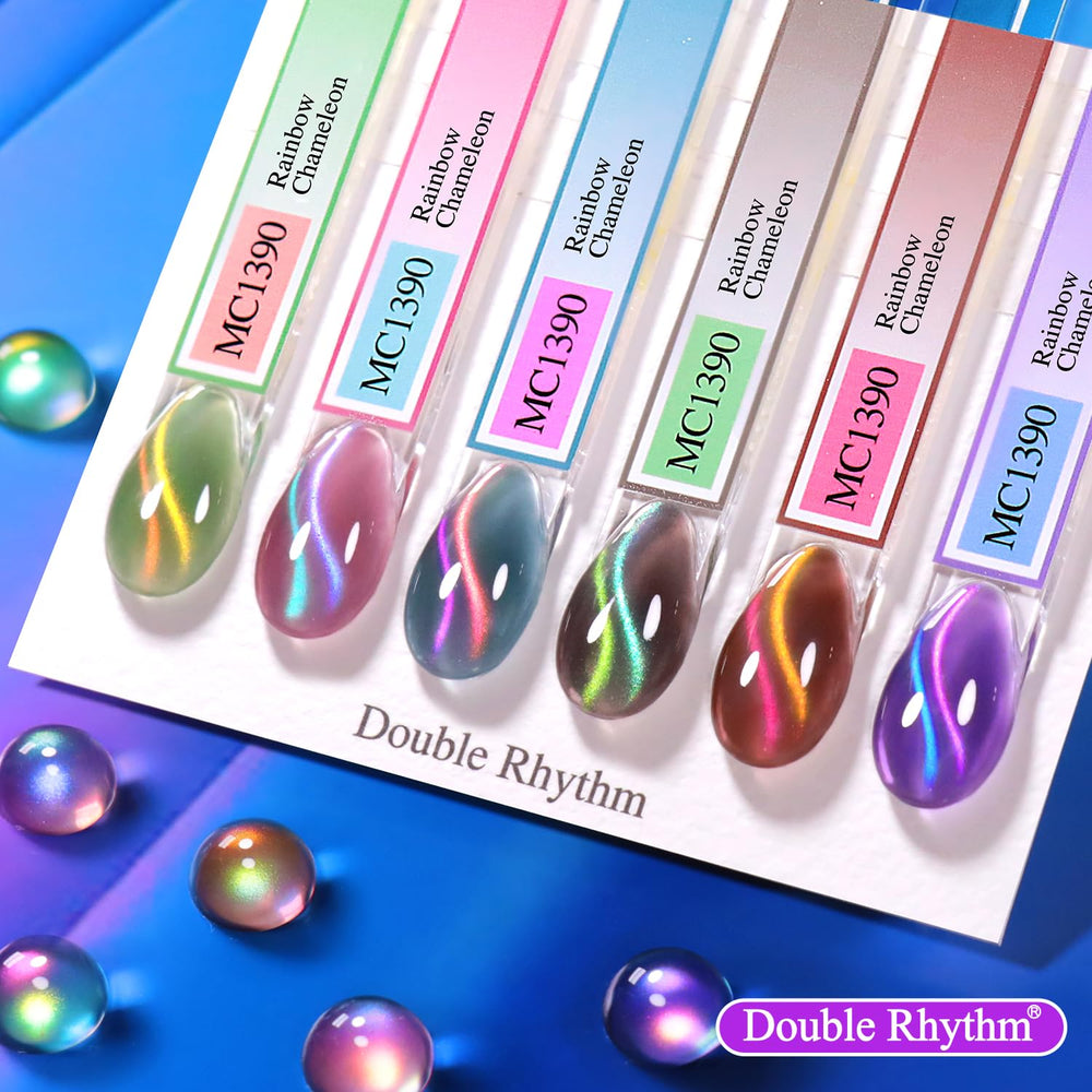 Double Rhythm lifestyle glam scene with finished nails to inspire special-occasion looks