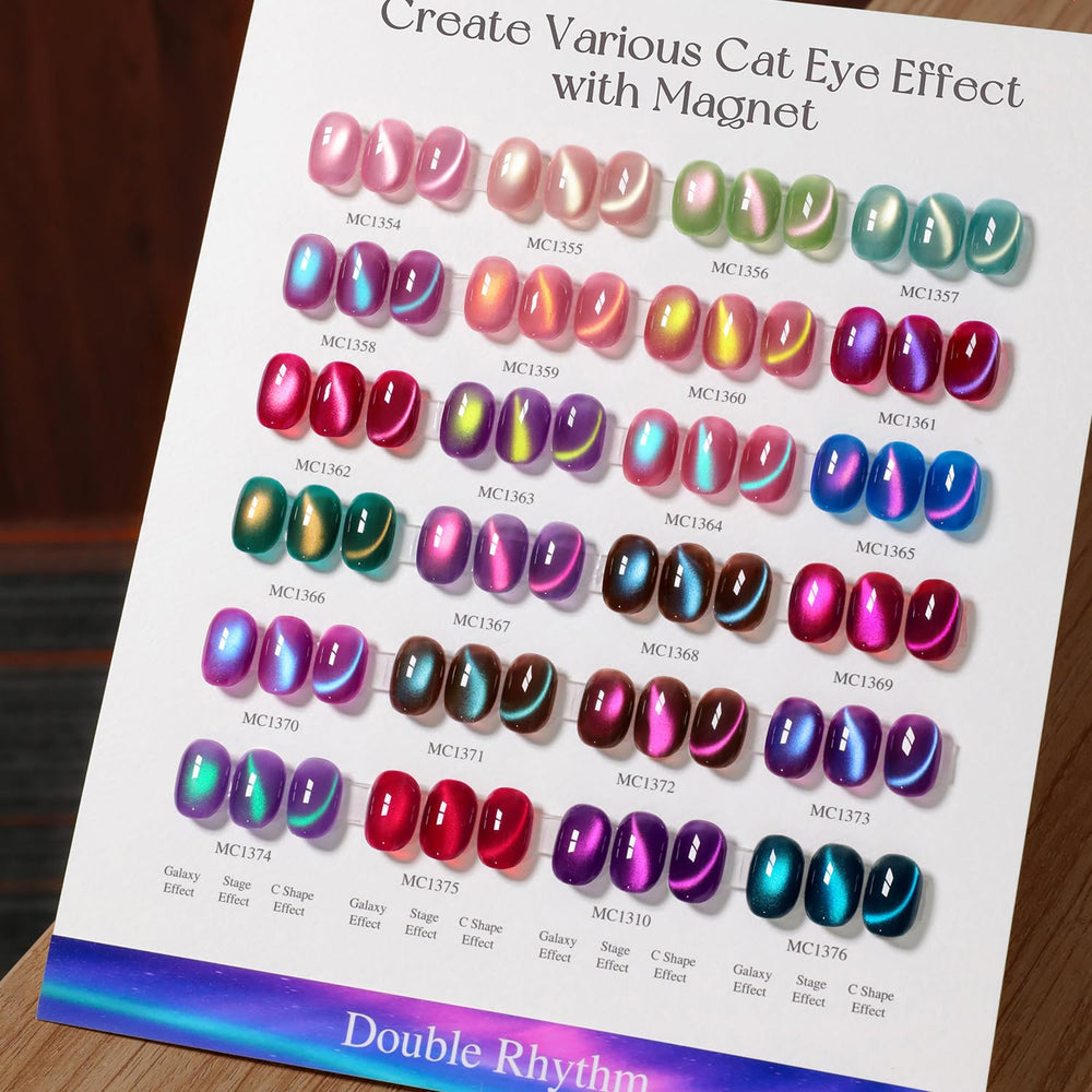 Double Rhythm magnet effect demo producing dramatic cat-eye stripe