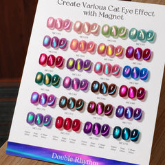 Double Rhythm magnet effect demo producing dramatic cat-eye stripe