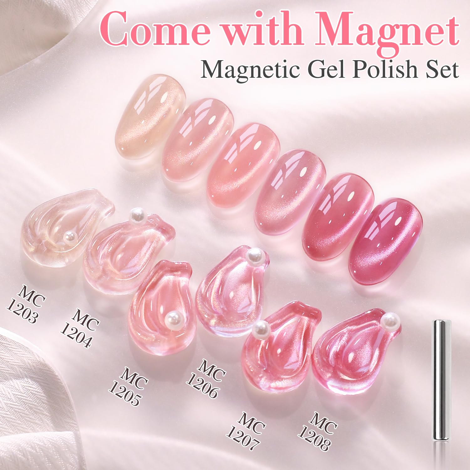 Double Rhythm six-bottle arrangement illustrating consistent color output for multiple manicures