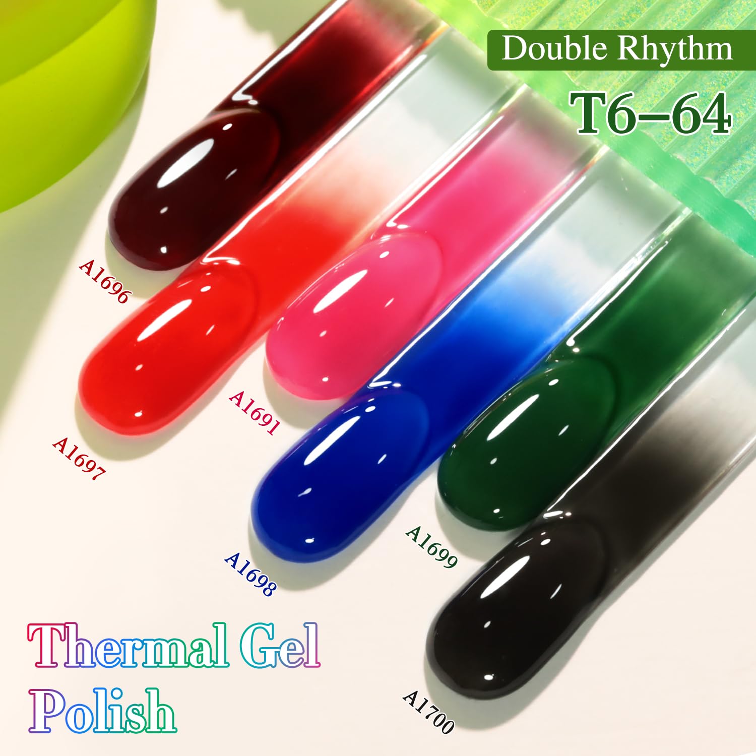 Double Rhythm polished nails in lifestyle shot illustrating wearable temperature effects