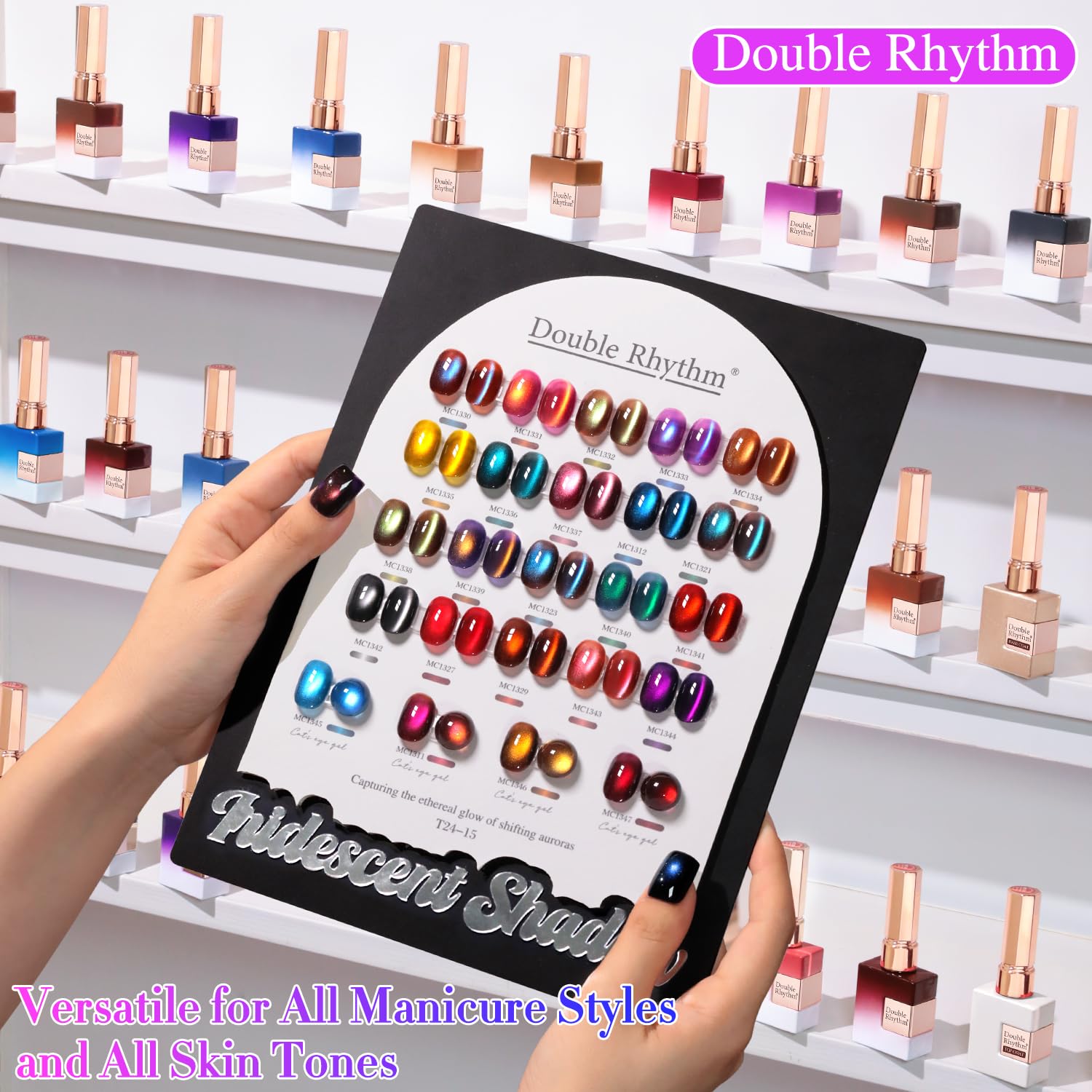 Double Rhythm bottles beside a ruler to show 15ml bottle scale