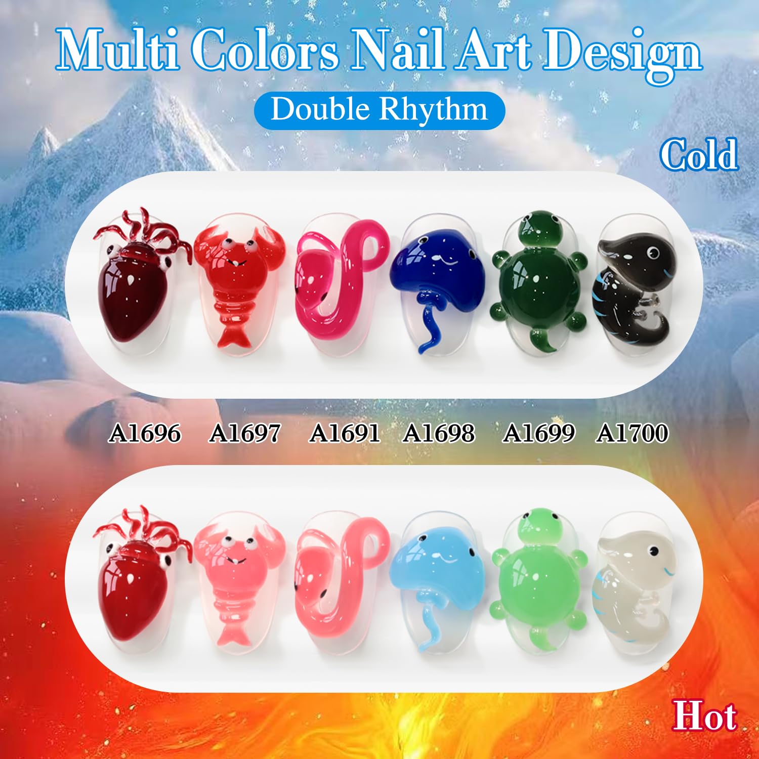 Double Rhythm six bottles arranged to show matching same-color set advantage