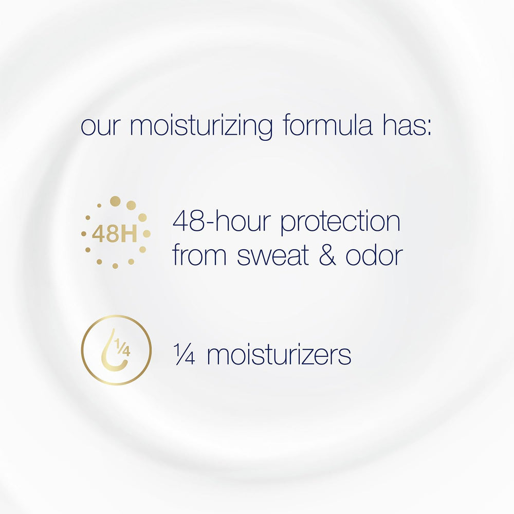 Model applying Dove underarm to show easy application and long-lasting protection