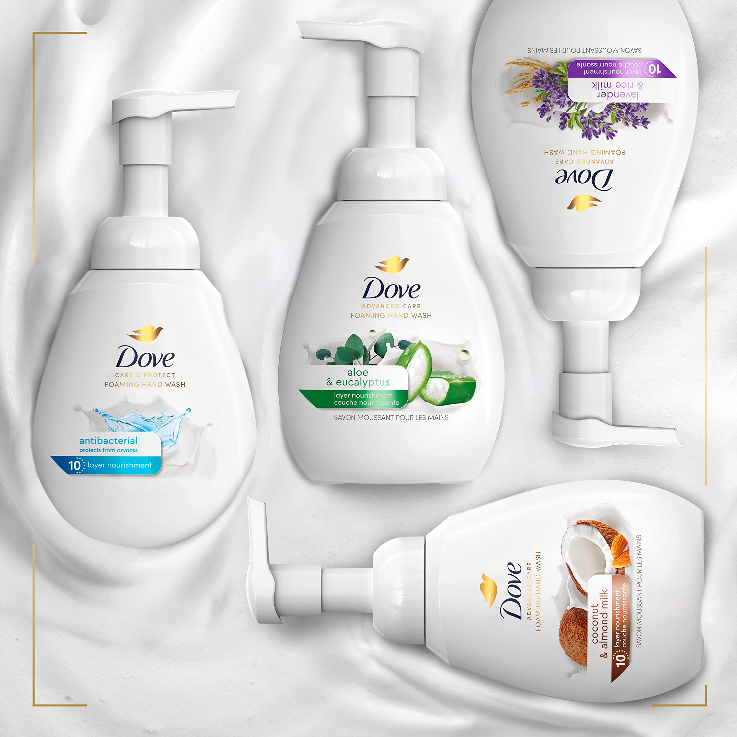 Dove bottle staged on bathroom sink, portraying everyday routine and comfort