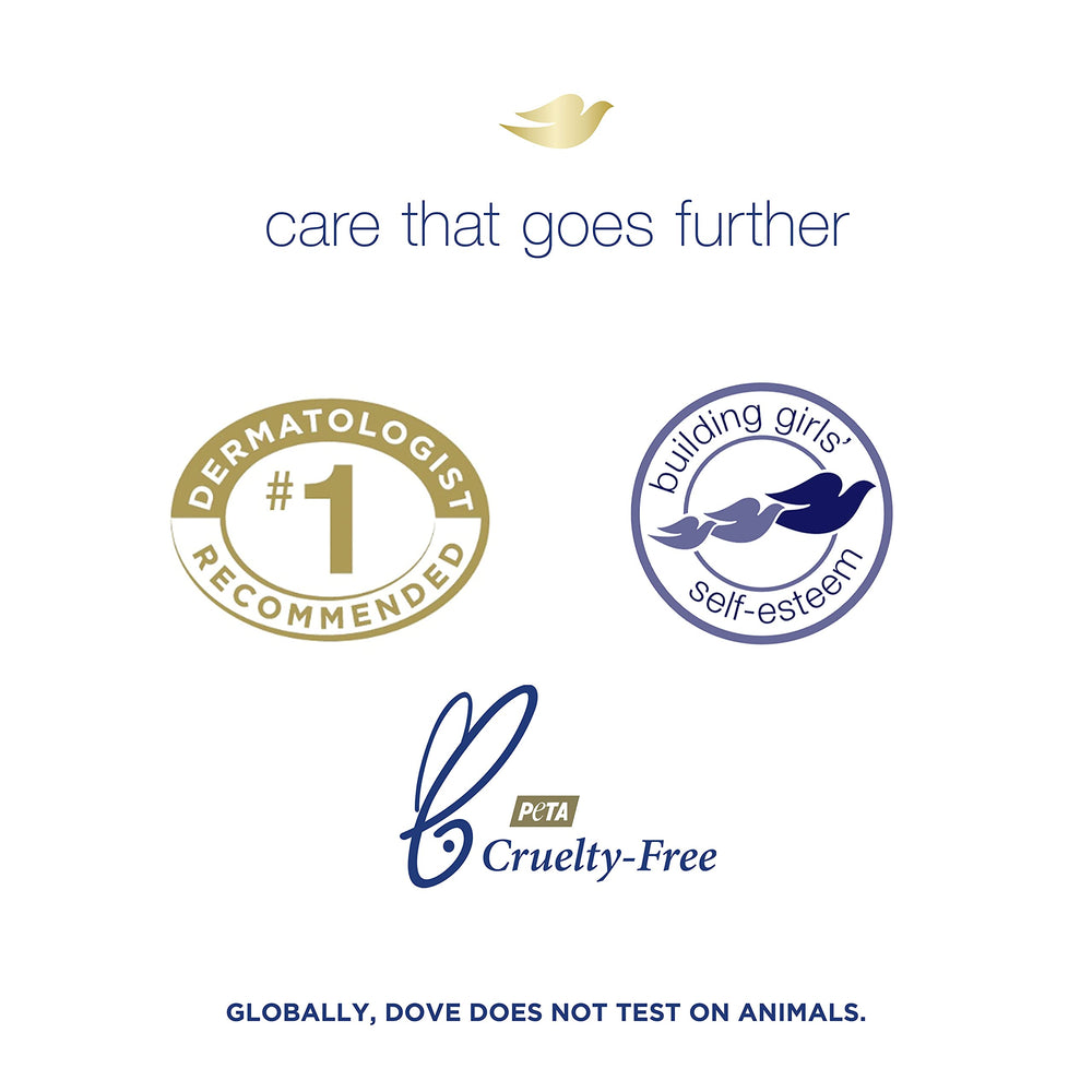 Dove beauty bars on bathroom shelf suggesting everyday gentle skin care