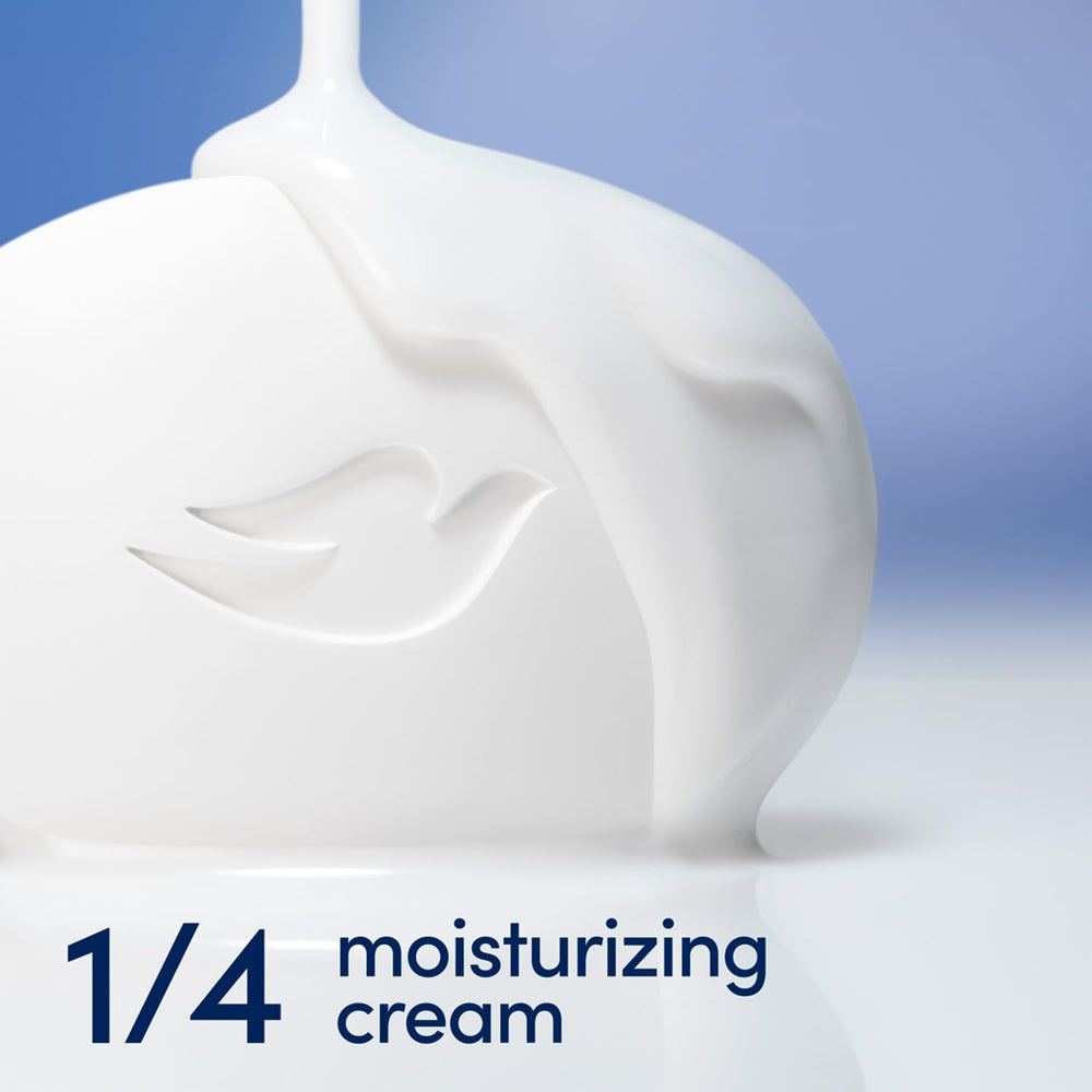 Dove soap cream texture detail demonstrating moisturizing 1/4 cream boost