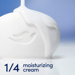 Dove soap cream texture detail demonstrating moisturizing 1/4 cream boost