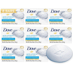 Dove bar front packaging showing eight bars and moisturizing benefit