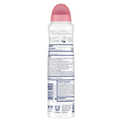 Dove back label close-up showing ingredients and benefit of skin care