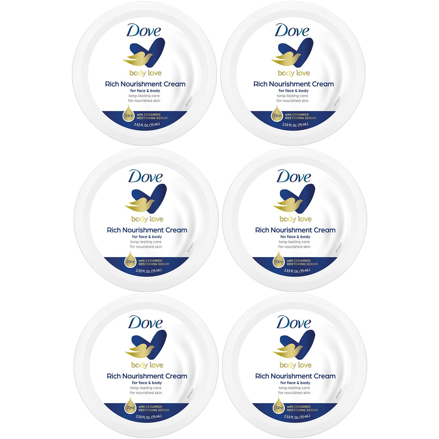 Dove jar front packaging showing brand and travel-size convenience