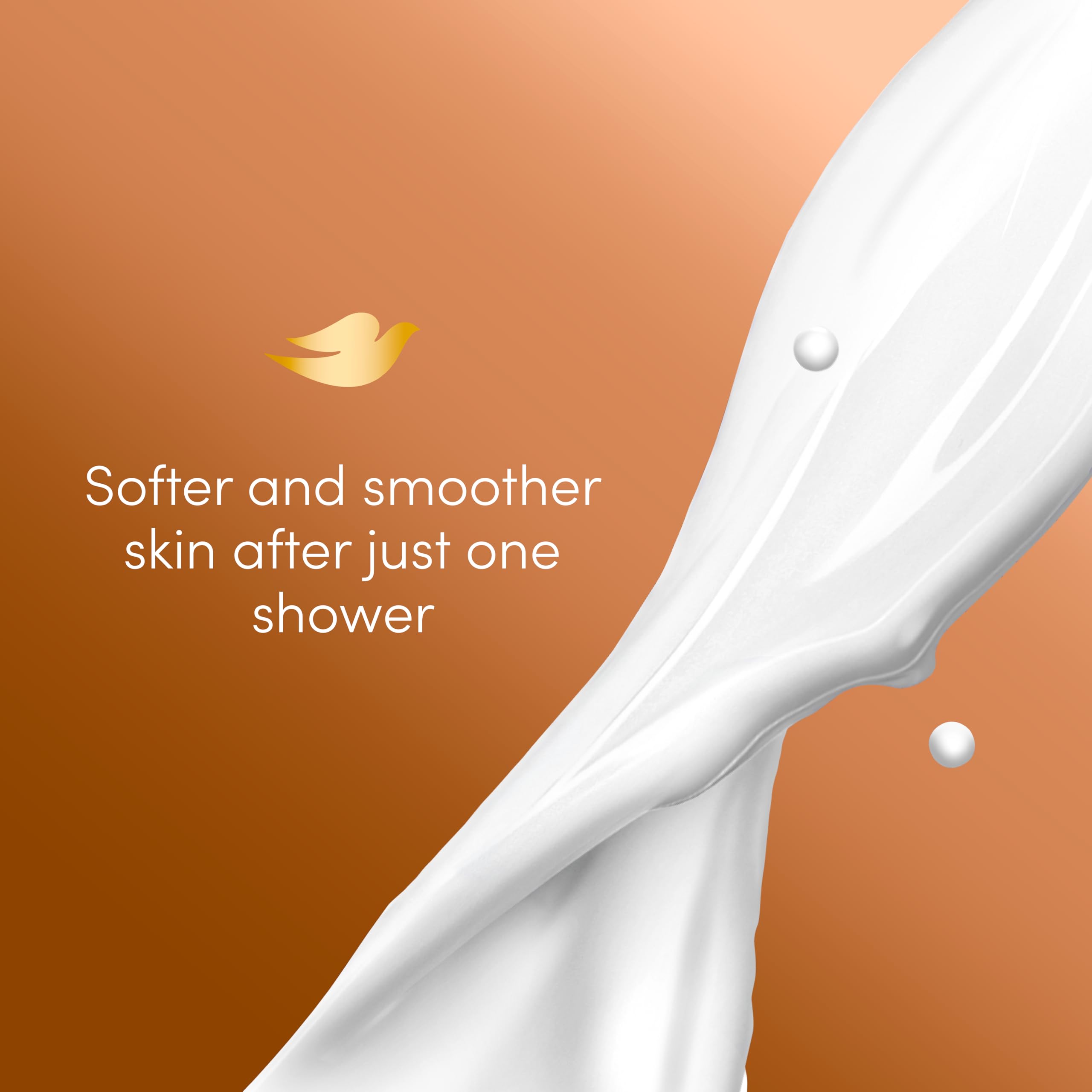 Dove body wash in bathroom lifestyle scene by a sink, comforting scent and daily routine benefit