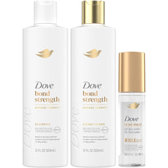 Dove Bond Repair front packaging showing complete three-piece kit and clear benefit