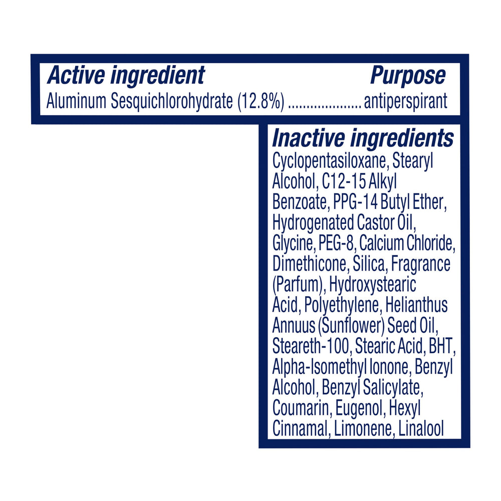 Dove caring coconut ingredients list label displaying Pro‑Ceramide info
