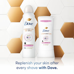 Dove spray nozzle close-up for quick, even application benefit