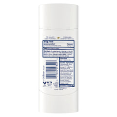 Dove clear finish stick open close-up showing smooth glide benefit