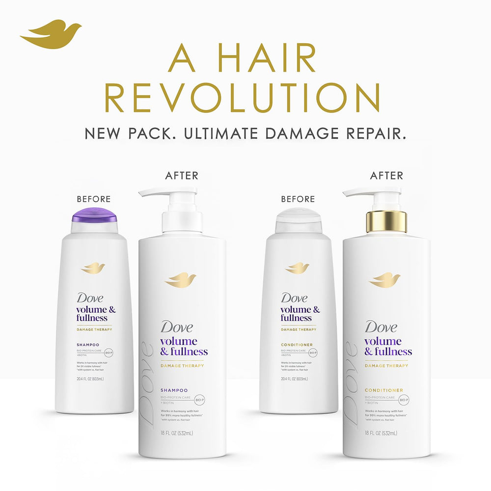 Dove conditioner back label details with ingredient callouts