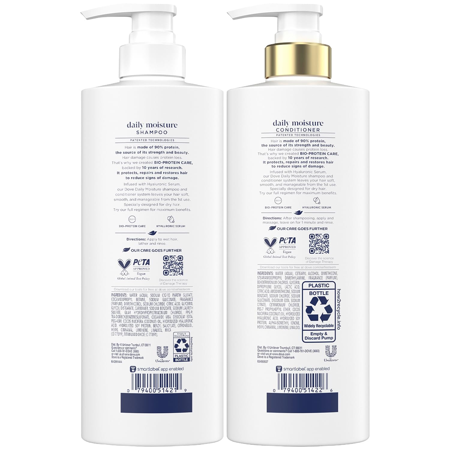 Dove conditioner nozzle close-up highlighting creamy texture