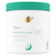 Dove cleansing pads front tub showing branding and compact size for travel