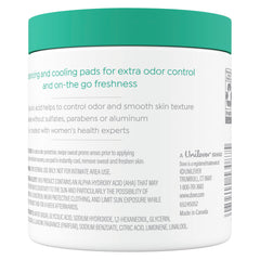 Dove pad quilted texture close-up demonstrating gentle exfoliation benefit
