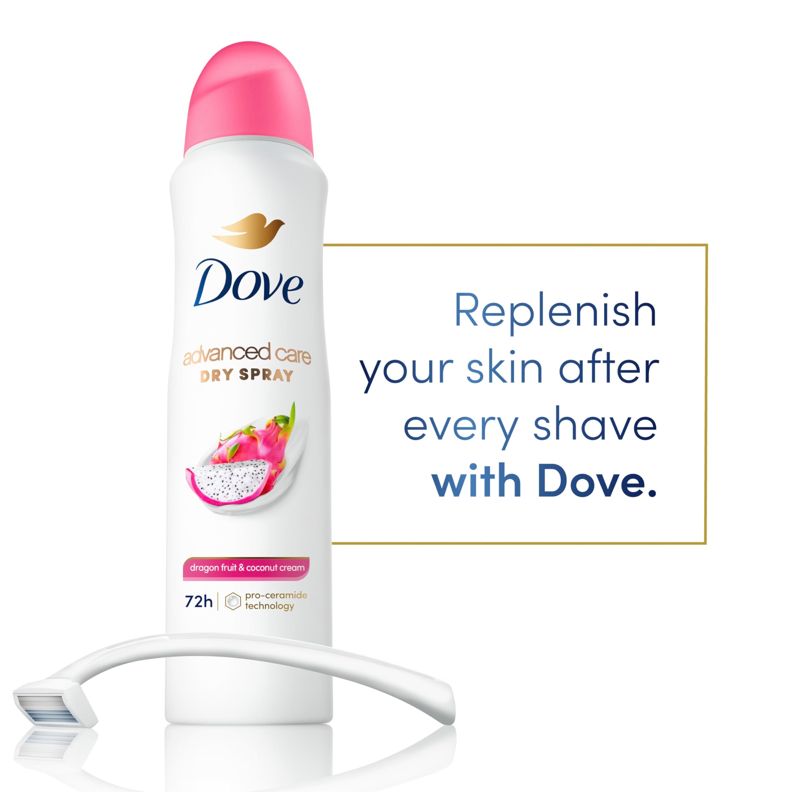 Dove can in hand for size comparison and portable convenience