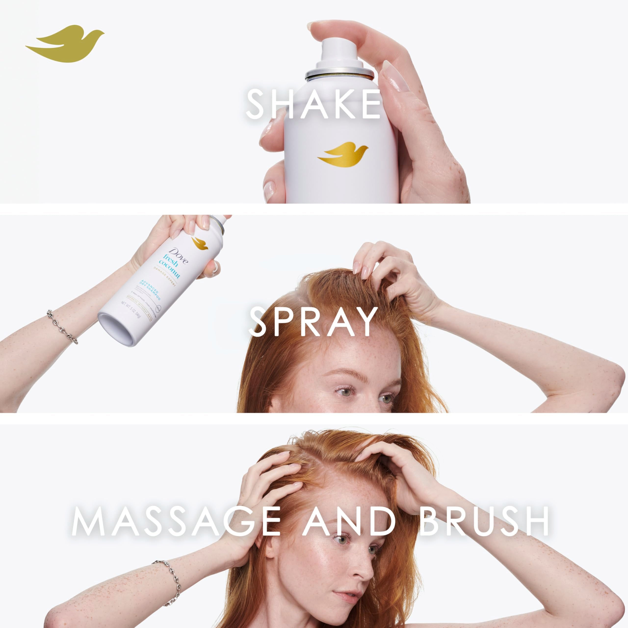 Dove dry shampoo in gym bag for quick post-workout refresh