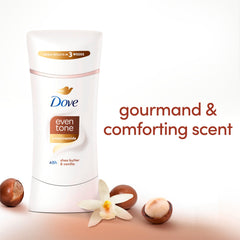 Dove even tone texture cream detail highlighting moisturizing shea butter effect