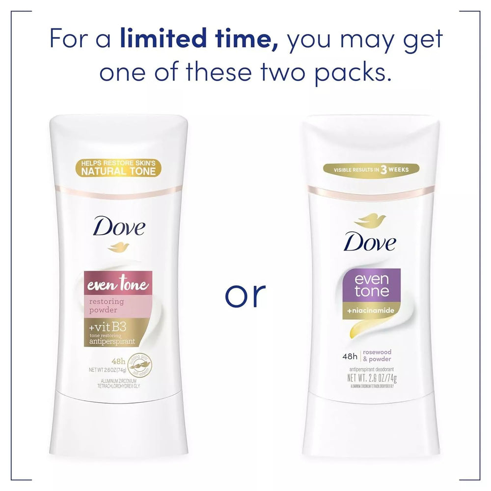 Dove Even Tone texture swatch on skin illustrating non-staining finish