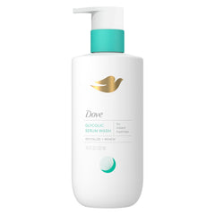 Dove front pump bottle showing branding and easy dispensing benefit