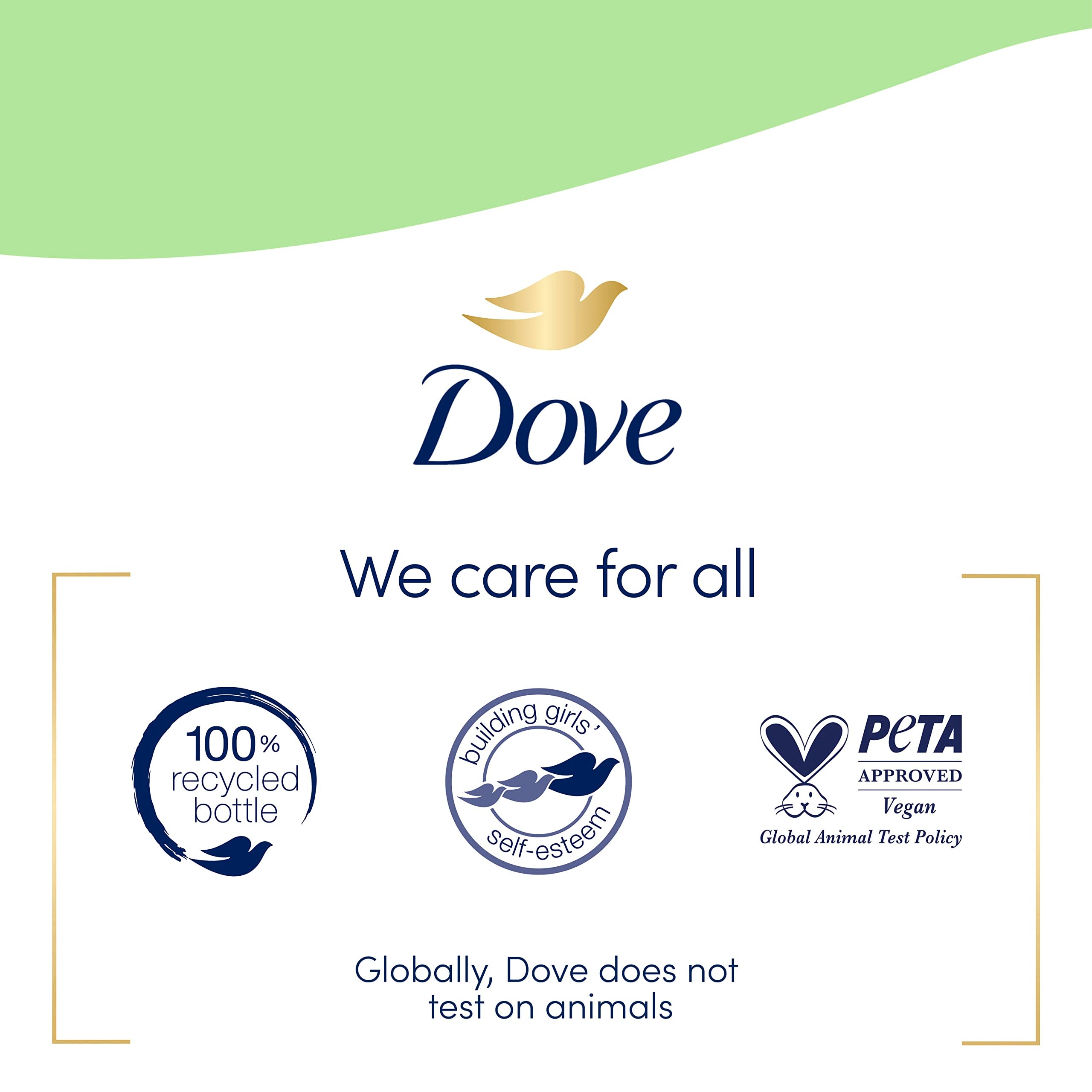 Dove hand wash in use with foam on hands, demonstrating effective gentle cleansing