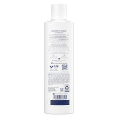 Dove shampoo back label showing ingredients and directions