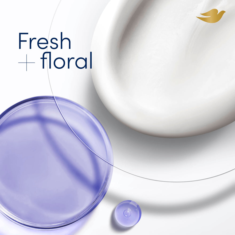 Hand applying Dove Sheer Fresh demonstrating precise application and no-mess benefit