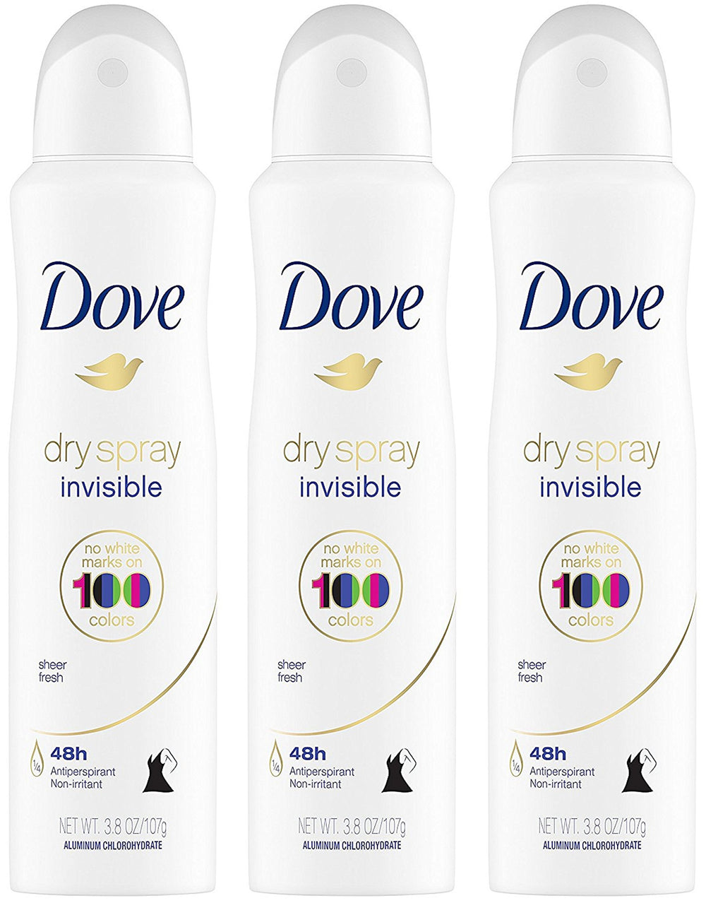Dove front packaging showing sleek can and product name for clarity