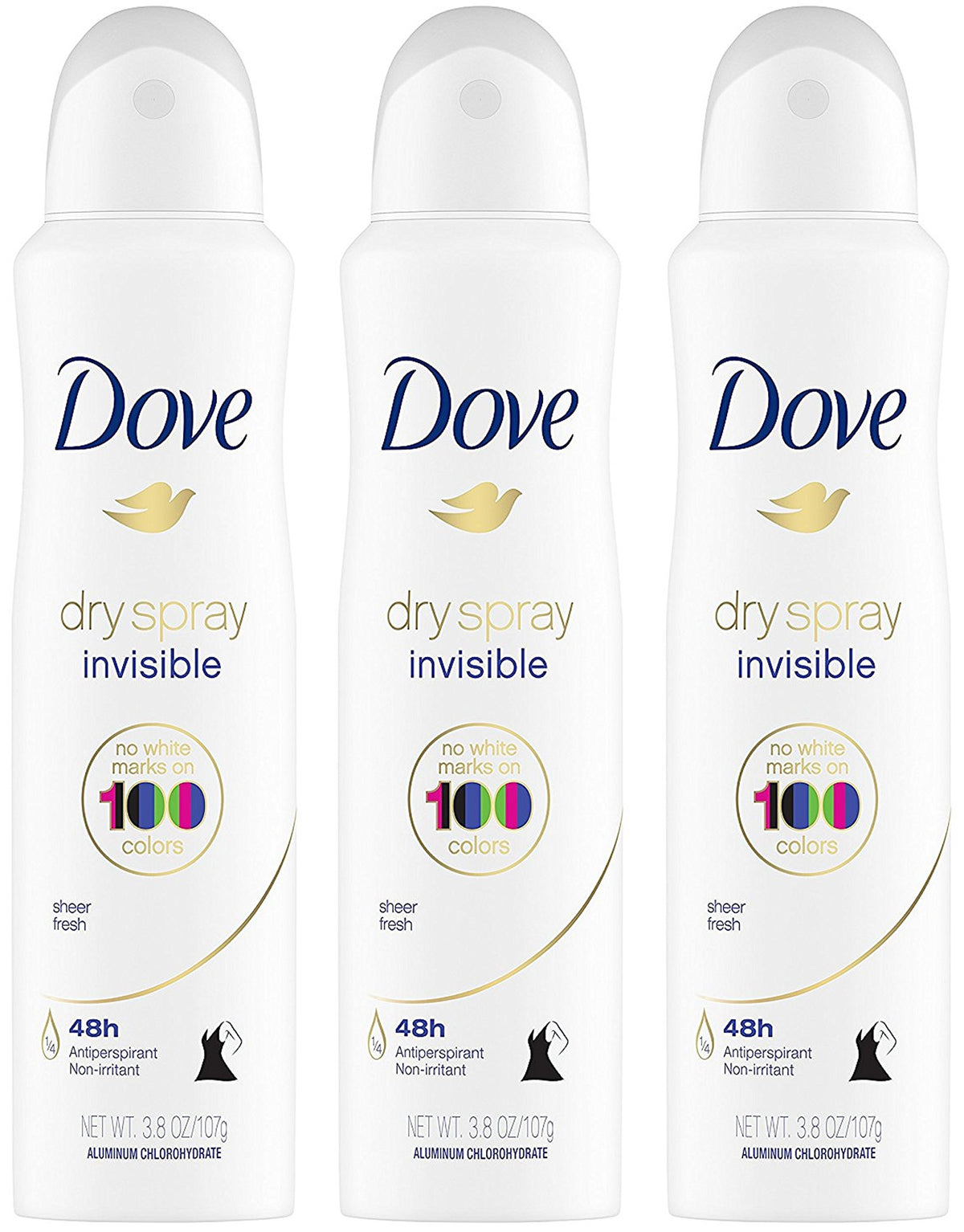 Dove front packaging showing sleek can and product name for clarity