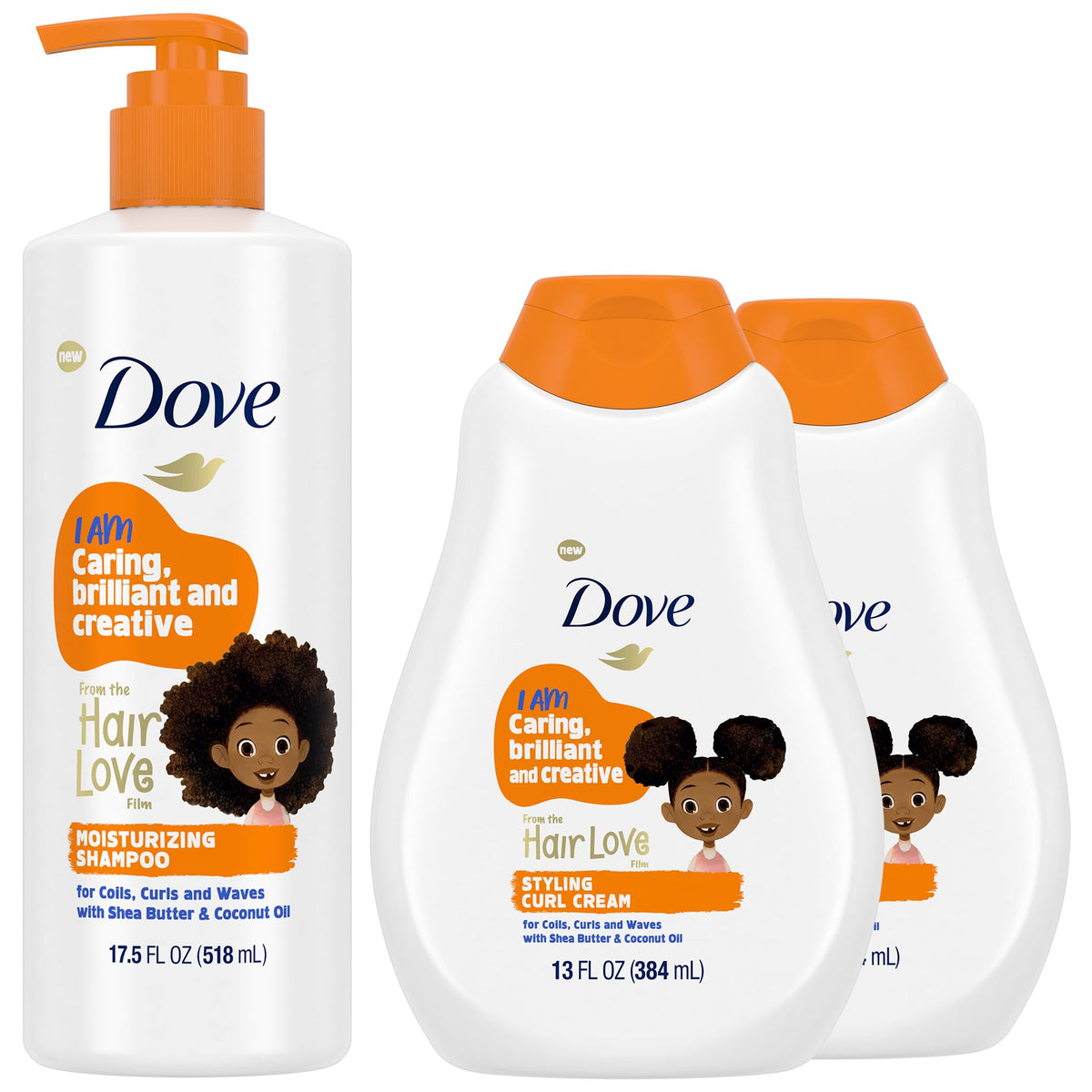 Dove twin pack front packaging showing both products and brand benefit