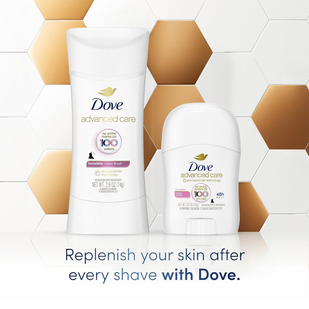 Dove label closeup showing Pro-Ceramide Technology benefits